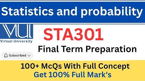 STA301 Final Term Objective 2025 || Sta301 Final Term Preparation 2025  #sta301 #statistics