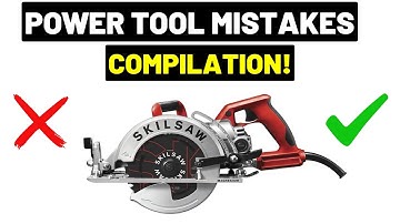 1-HOUR POWER TOOL MISTAKES Compilation! (Circular Saw, Table Saw, Drill, Brad Nailer, Jig Saw...)