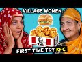 Village Women Lick Their Fingers After Eating KFC For First Time ! Tribal People Try KFC