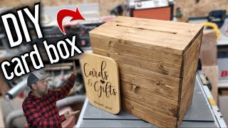 Famous DIY wooden wedding card box Wealth