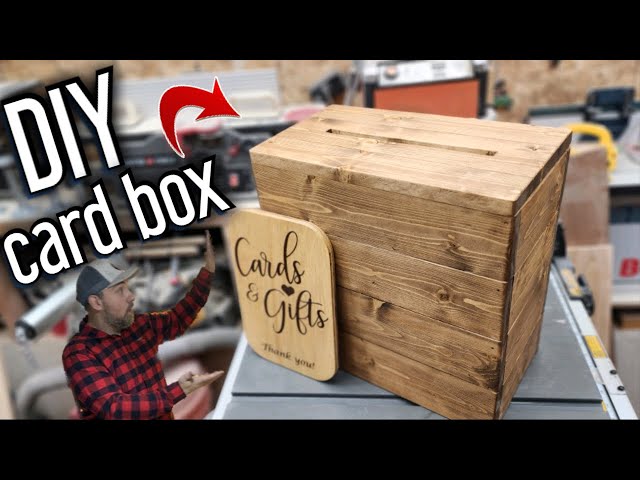 FixtureDisplays Diy Wedding Card Box Rustic Wood Card Box Gift