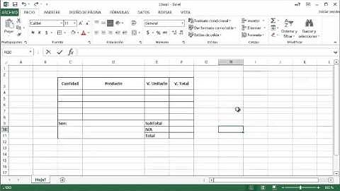 Bordes y relleno excel