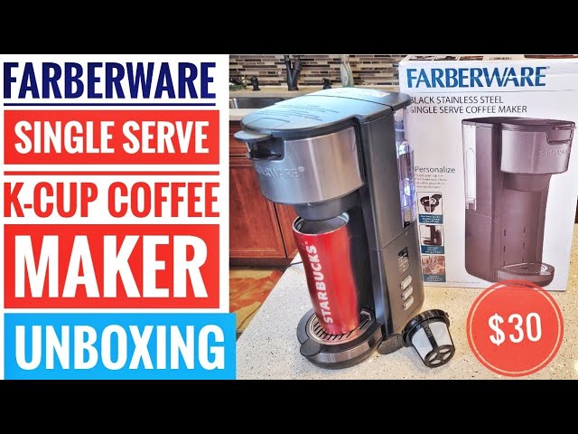 UNBOXING Farberware Single Serve Coffee Maker K-Cup Machine WALMART $30 