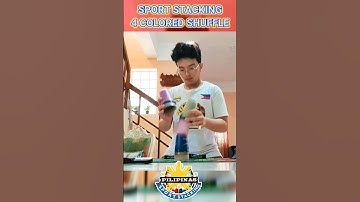 Sport Stacking: 4 Colored Shuffle (8.641) #cupstacking #talent #shorts