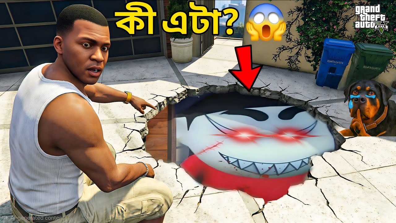Franklin Found Shinchan and Chop’s Secret Base | GTA 5 Bangla Gameplay
