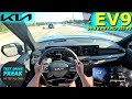 2024 Kia EV9 GT Line AWD 385 PS Autobahn POV Top Speed With Electric Consumption Range 