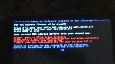 How to change a psp mac address