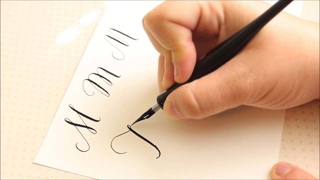 The Letter M | Basic Calligraphy Tutorial - YouTube