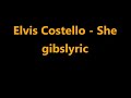 Elvis costello  she lyrics 1999