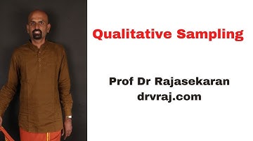 Qualitative Sampling Techniques #profdrrajasekaran