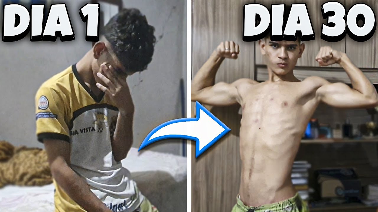 Minha EVOLUÇÃO Fazendo FLEXÕES TODO OS DIAS Durante 30 Dias