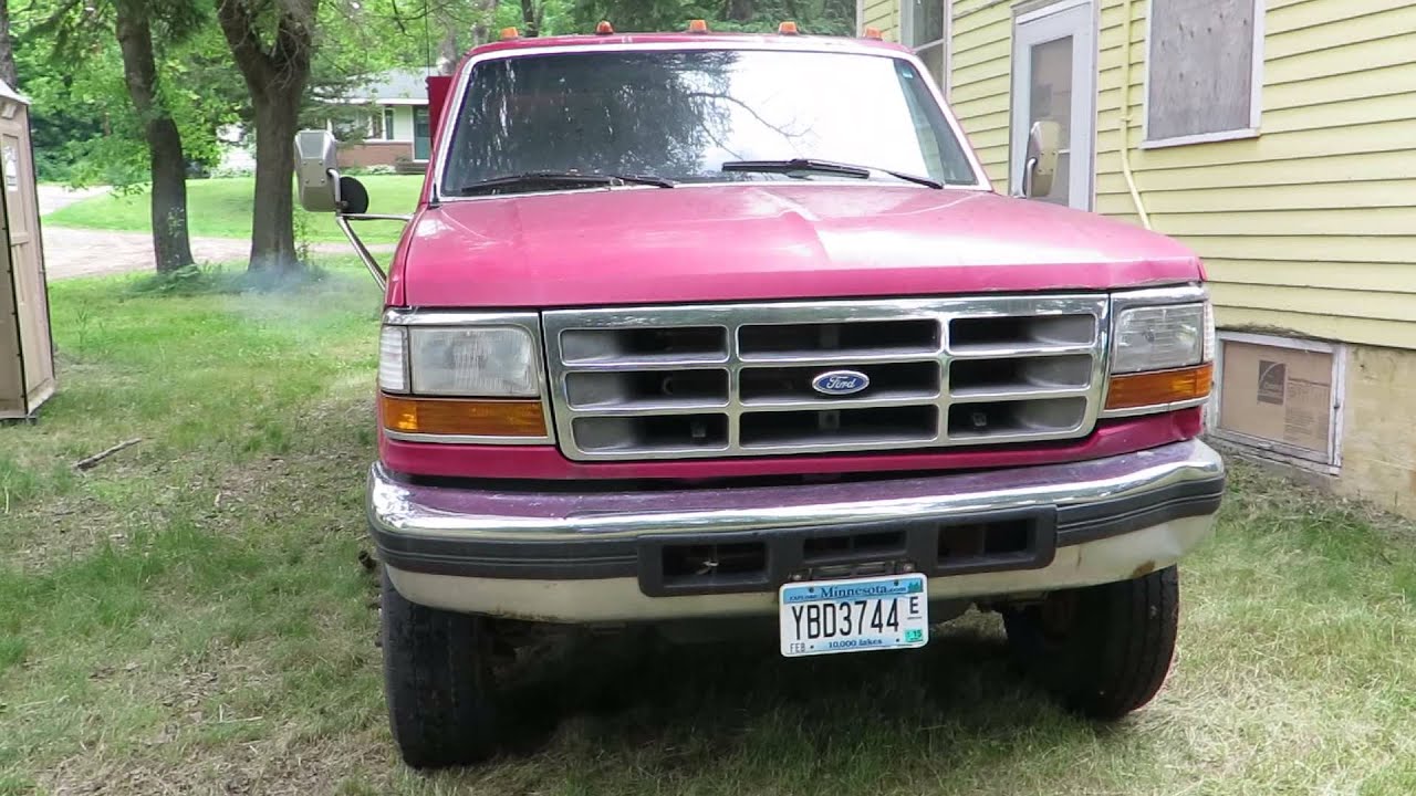Lot 16 - 1994 Ford F-350 XLT Turbo 7.3 L Diesel Truck - YouTube