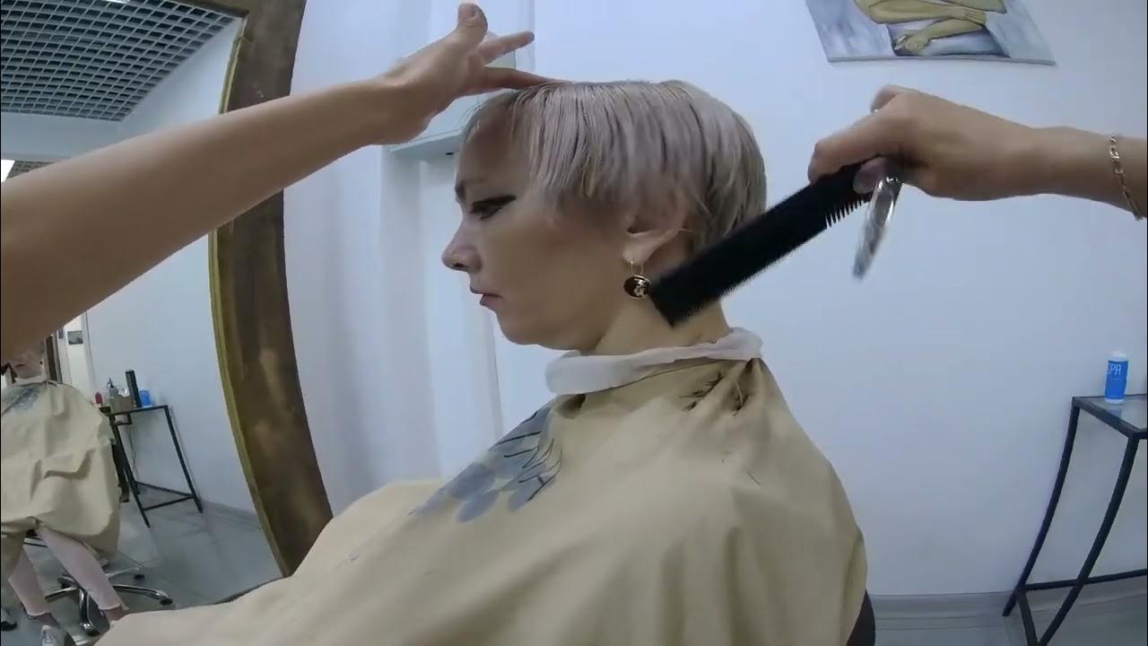 Короткая женская стрижка. Пикси. - YouTube