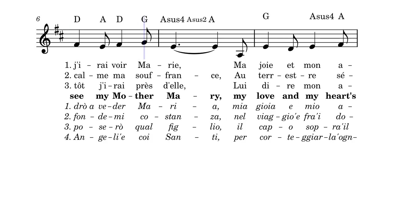 J’irai la voir un jour (Au Ciel) / Andrò a veder la un dì (Al Ciel)