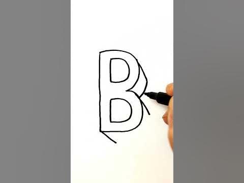 How to Draw Letter B 3D - YouTube