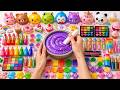 Satisfying Slime ASMR 🌈 DIY How to Make Rainbow Glossy Slime with Makeup Cosmetic Beads 12