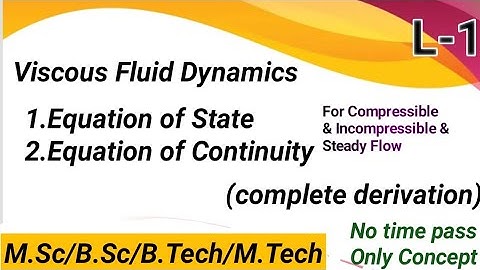 Continuity Equation in fluid mechanics(dynamics)in Cartesian form #Compressible#Incompressible fluid
