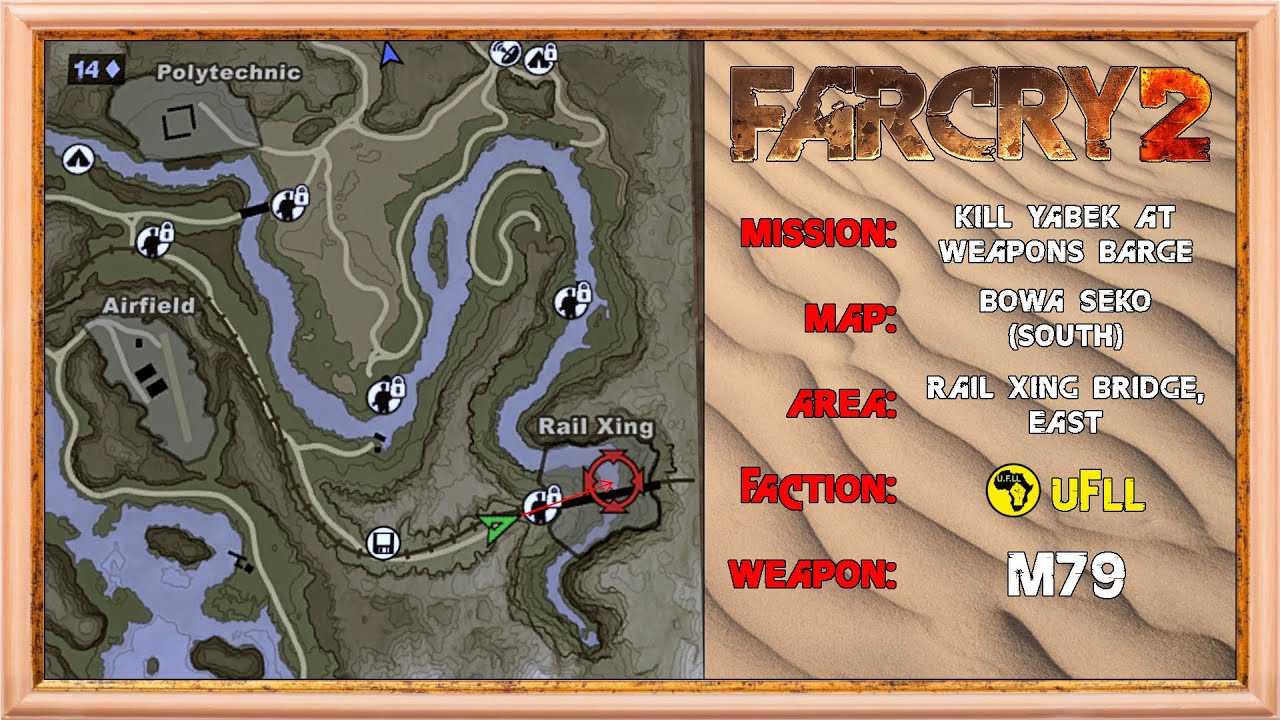 Far Cry 2 - Trickshot Tutorial - Southern Map, 3rd UFLL mission, Rail ...