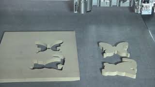 AOKE CNC ROUTER flatbed falcon board pop displays foam inserts box  v cut grooving cutter plotter