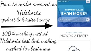 How to make account on Urlshortx | xpshort link kaise banaye | xpshort ka account kaise banaye | xp