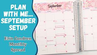 HOW IS IT SEPTEMBER!!   |   Setting up my September Monthly Spread in my Erin Condren Planner