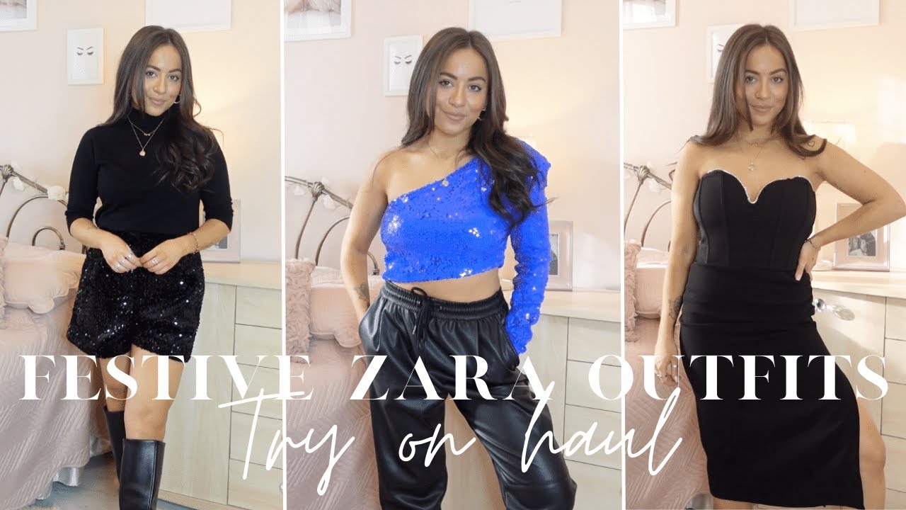 ZARA TRY ON HAUL | FESTIVE PARTY OUTFITS 2021 | Carly's Corner