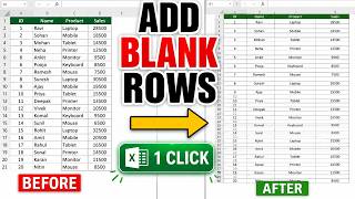 Add Alternate Blank Rows in Seconds in Excel | Raj Singh Microsoft Certified Trainer