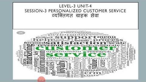 Session-3 Personalised Customer service