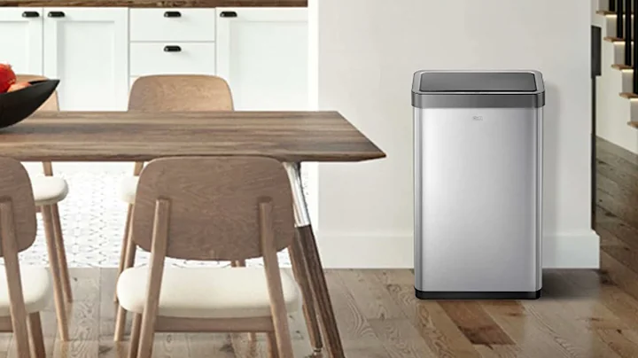 EKO Mirage X 80 Liter / 21.1 Gallons Motion Sensor Trash can, Brushed Stainless Steel