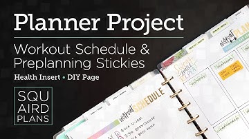 Workout Schedule :: Planner Insert :: DIY Page :: Squaird Plans :: Classic Happy Planner