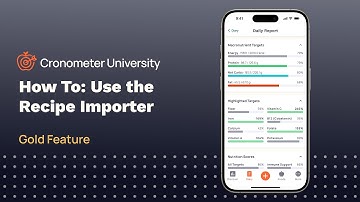 How To: Use The Recipe Importer (Gold Feature)