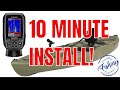 How To Install Garmin Striker 4 Fish Finder & Transducer on Kayak EASY