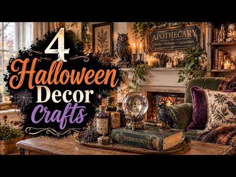 DIY Halloween Decor Crafts | Thrift Flips using Moulds, Stencils, Stamps & More!