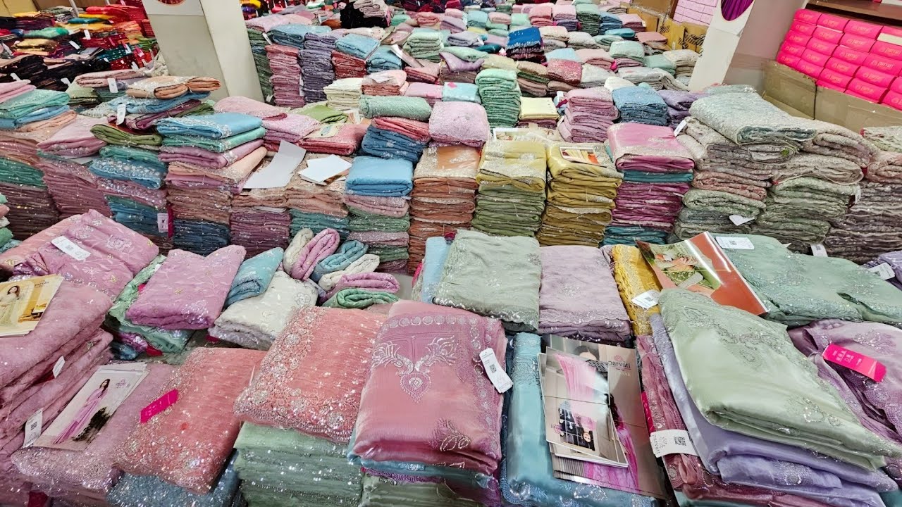 Real saree manufacturer in Surat | Biggest saree brand Parnika India surat VANSHMJ