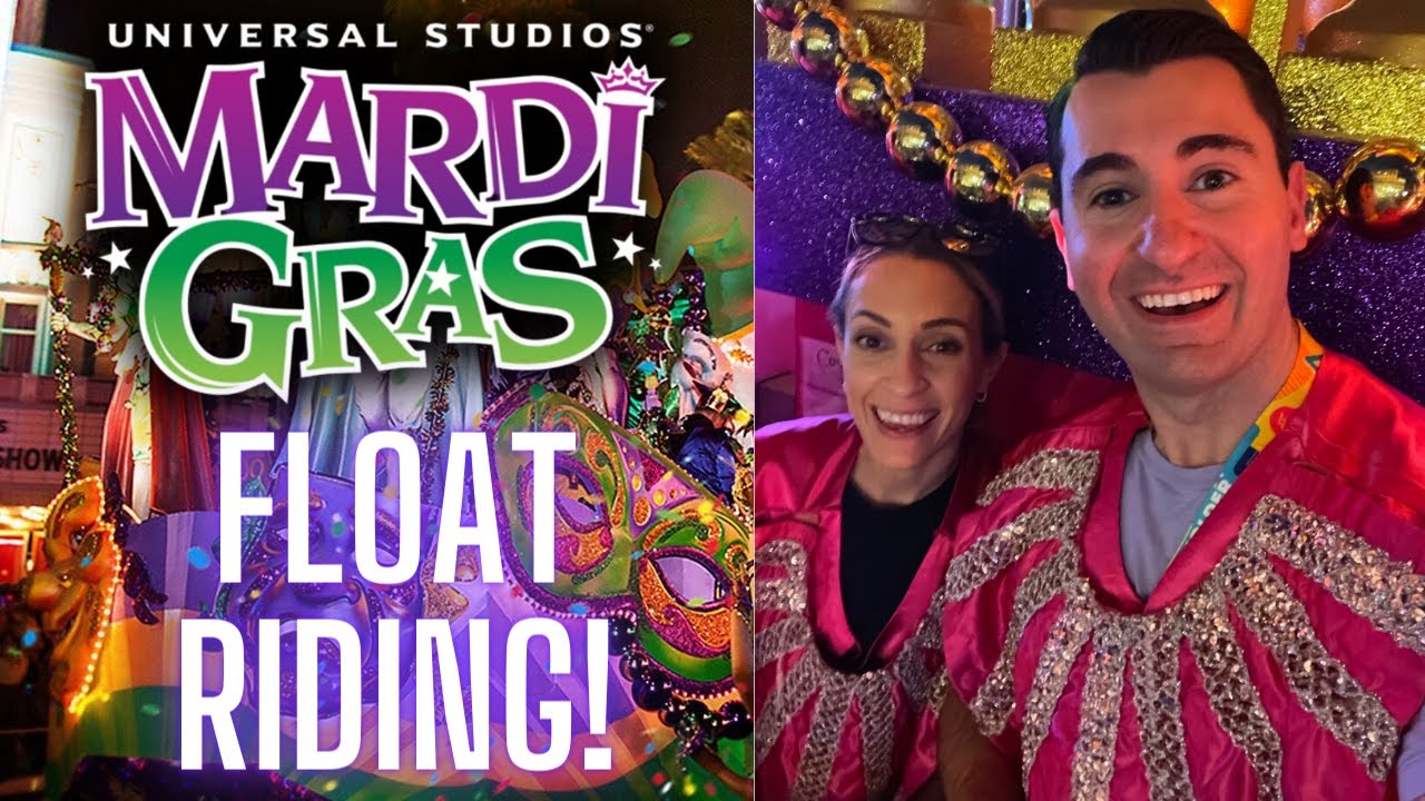 We Rode a Parade Float at Universal Mardi Gras! | Universal Orlando 2023