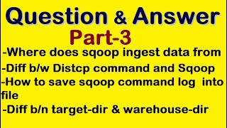 Apache Sqoop Question and Answer Part -3 || How to save Script/Sqoop command log into file?
