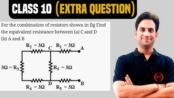 For the combination of resistors shown in figure. Find the equivalent resistance between (a) C and D