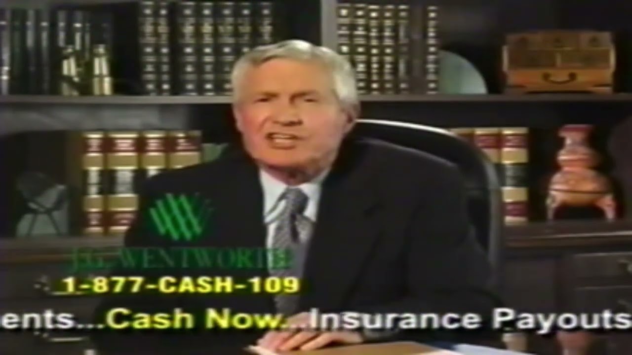 Retro JG Wentworth Commercial 2003 Cash Now