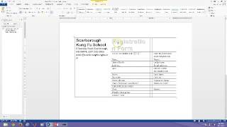 Microsoft Word 2013 Creating Custom Tables for Forms Part One