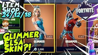 Fortnite Item Shop *NEW* GLIMMER SET! ELSA?! GAMEPLAY [December 24th, 2018] (Fortnite Battle Royale)