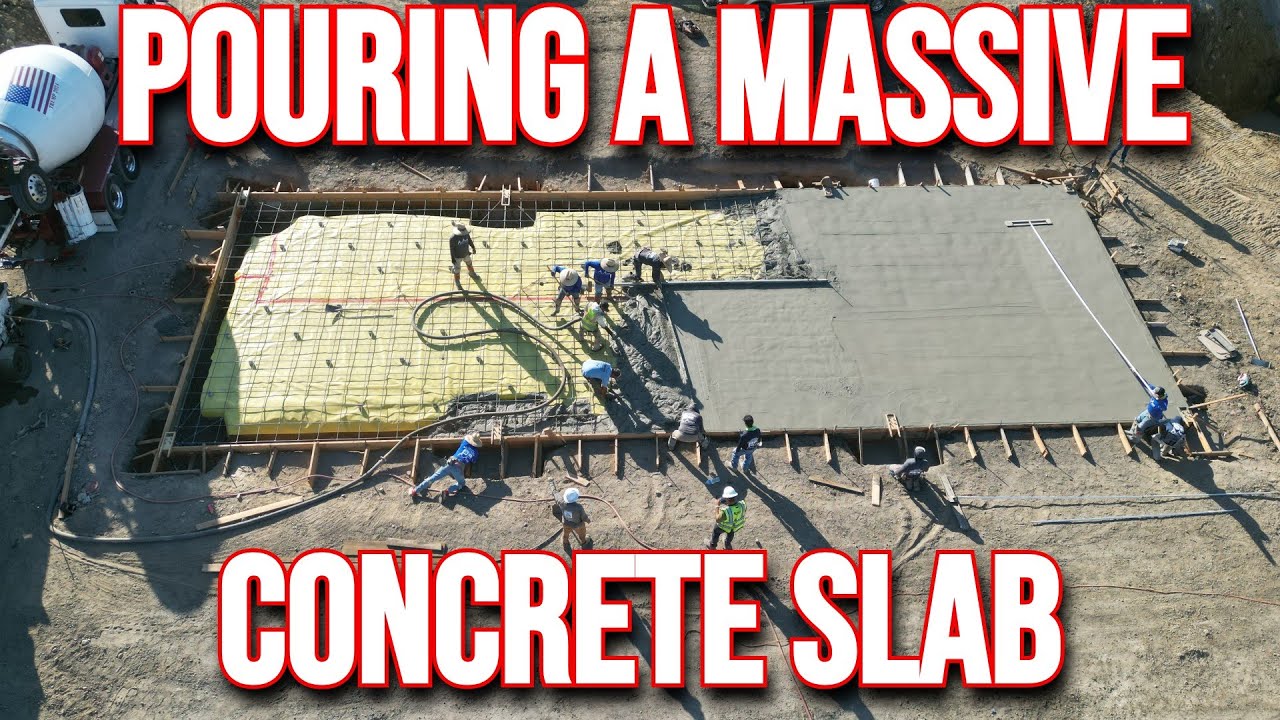 We Poured a 75-Foot Structural Concrete Slab in One Day - YouTube
