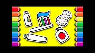 how to draw best bathroom accessories Awesome coloring pages for kids