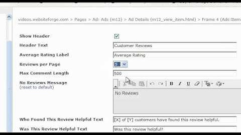 Ad Module Add Customer Reviews Frame - Websiteforge Ecommerce Website