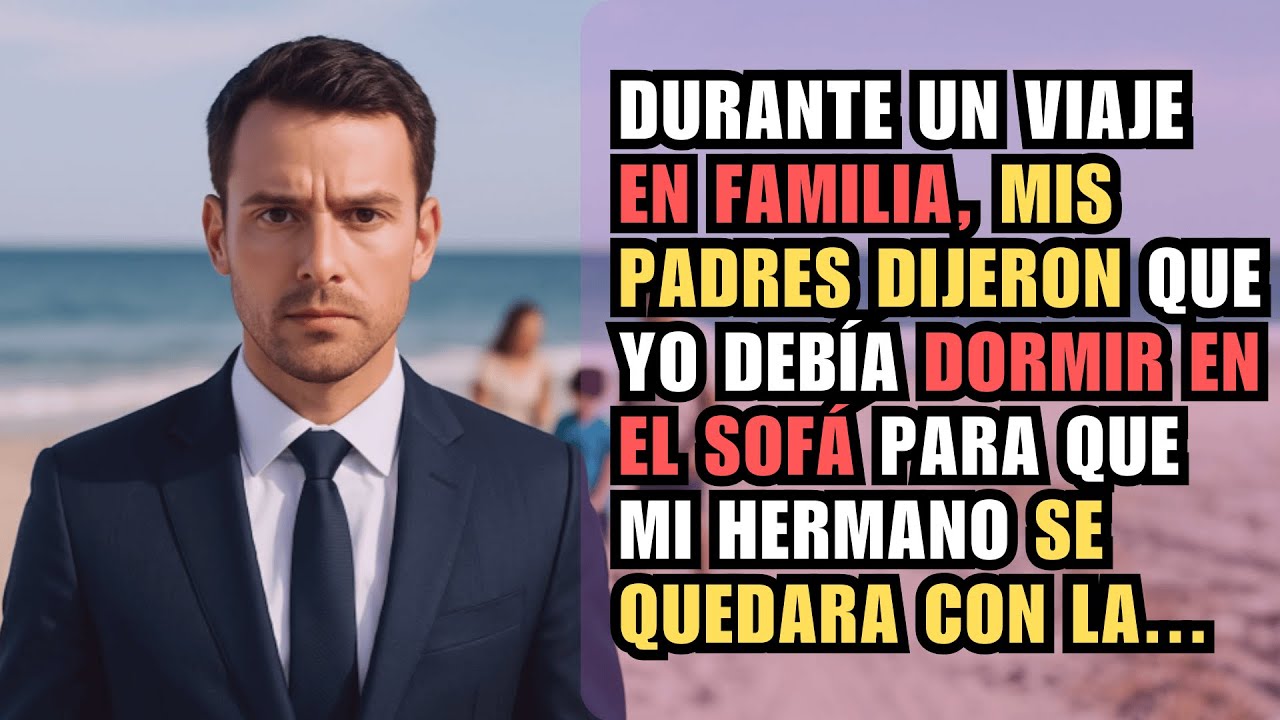 DURANTE UN VIAJE EN FAMILIA, MIS PADRES DIJERON QUE YO DEBÍA DORMIR EN EL SOFÁ PARA QUE MI HERMANO..