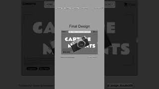 ✨ Modern Camera Website UI Design in Figma | Final Design Showcase. #shorts