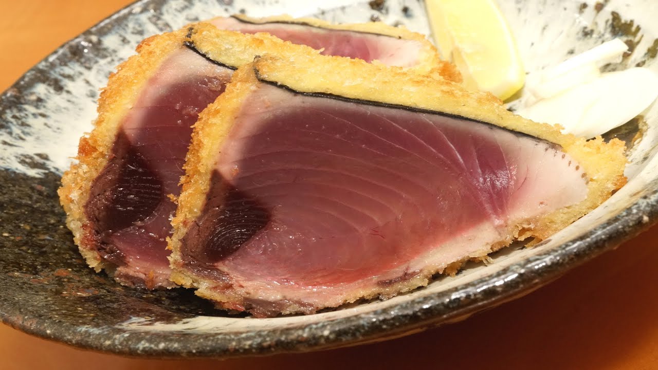 カツオのレアカツの作り方（Fried bonito） - YouTube