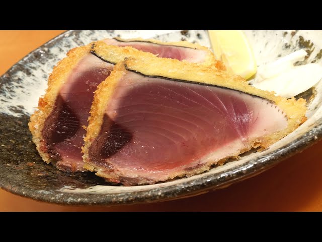 カツオのレアカツの作り方（Fried bonito） - YouTube
