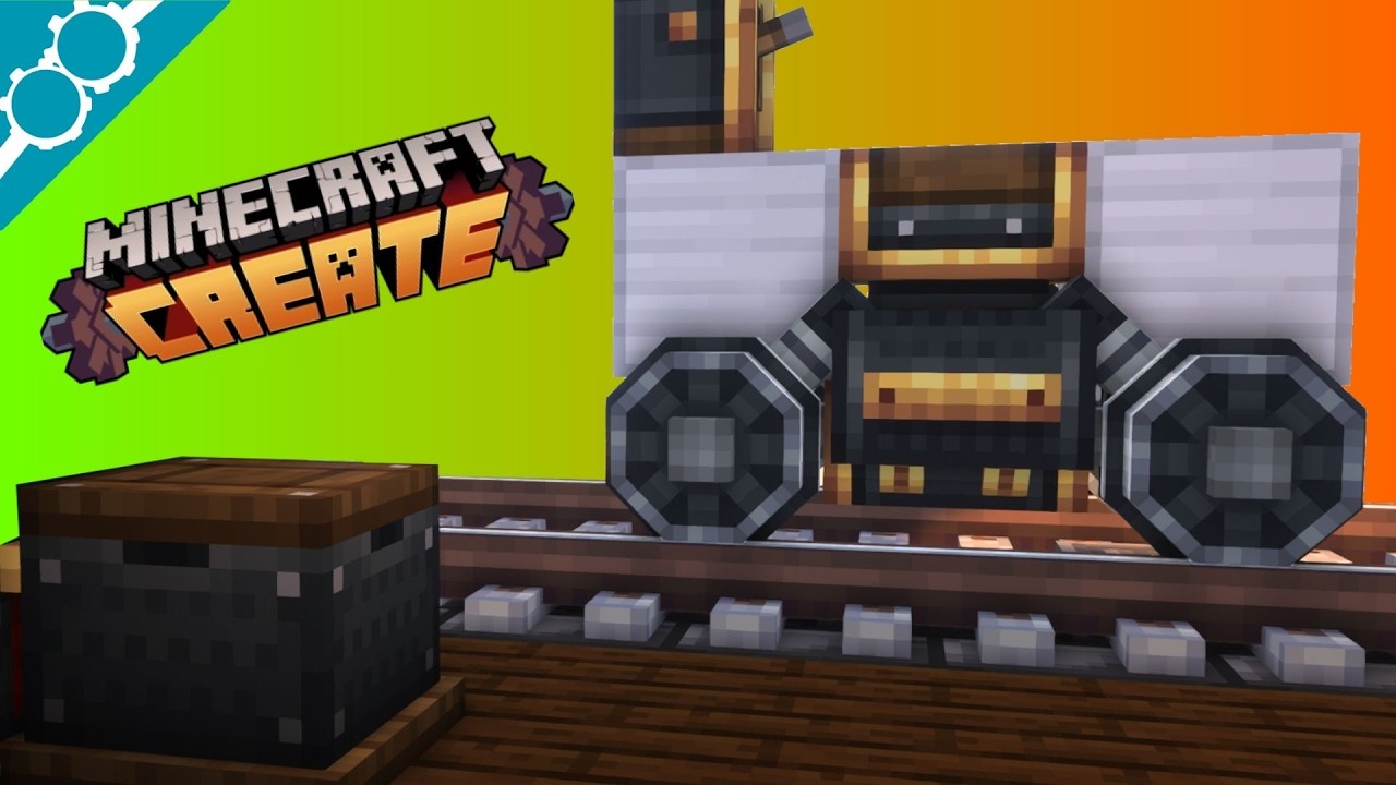 I made a Minecraft create mod train station