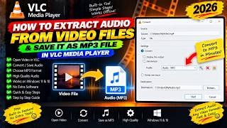 How to Extract Audio from Video files & Save it as MP3 File in VLC Media Player