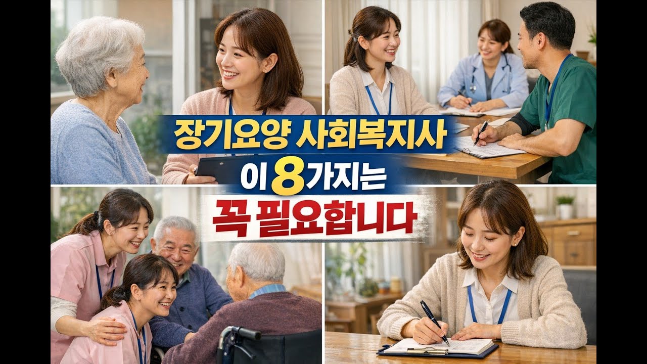 장기요양 사회복지사 이 8가지 꼭 필요합니다